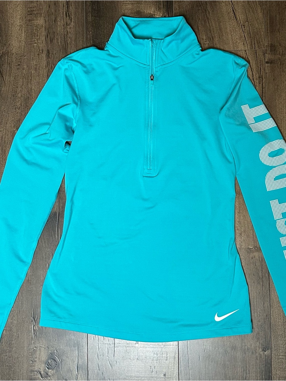 Nike Women's Teal Quarter-Zip Athletic Pullover